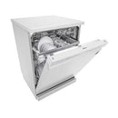 LG QuadWash™ Dishwasher: 14 Place Settings, EasyRack™ Plus, Inverter Direct Drive, ThinQ, White – Efficiently Cleans Light to Heavy-Duty Dishes.