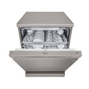 LG QuadWash™ Steam Dishwasher - DFB425FP, high-performance dishwasher designed for efficiency and convenience. With innovative QuadWash™ technology, TrueSteam™ for superior cleaning, and SmartThinQ™