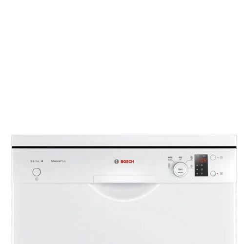 Bosch AE SMS50E92GC Series 4 Free-Standing Dishwasher 60 cm White, capacity to hold 12 place settings, multiple wash programs, and advanced features for effective cleaning