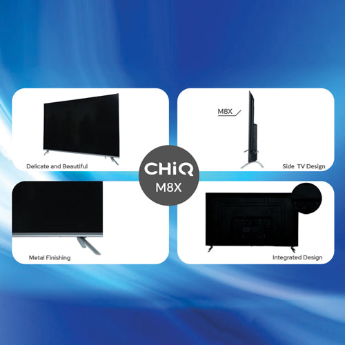 CHIQ 55" UHD LED TV U55M8X: Vibrant 1080p Resolution, 16.7 Million Colors, 60Hz Refresh Rate, Enhanced with Smart TV Features for Seamless Streaming