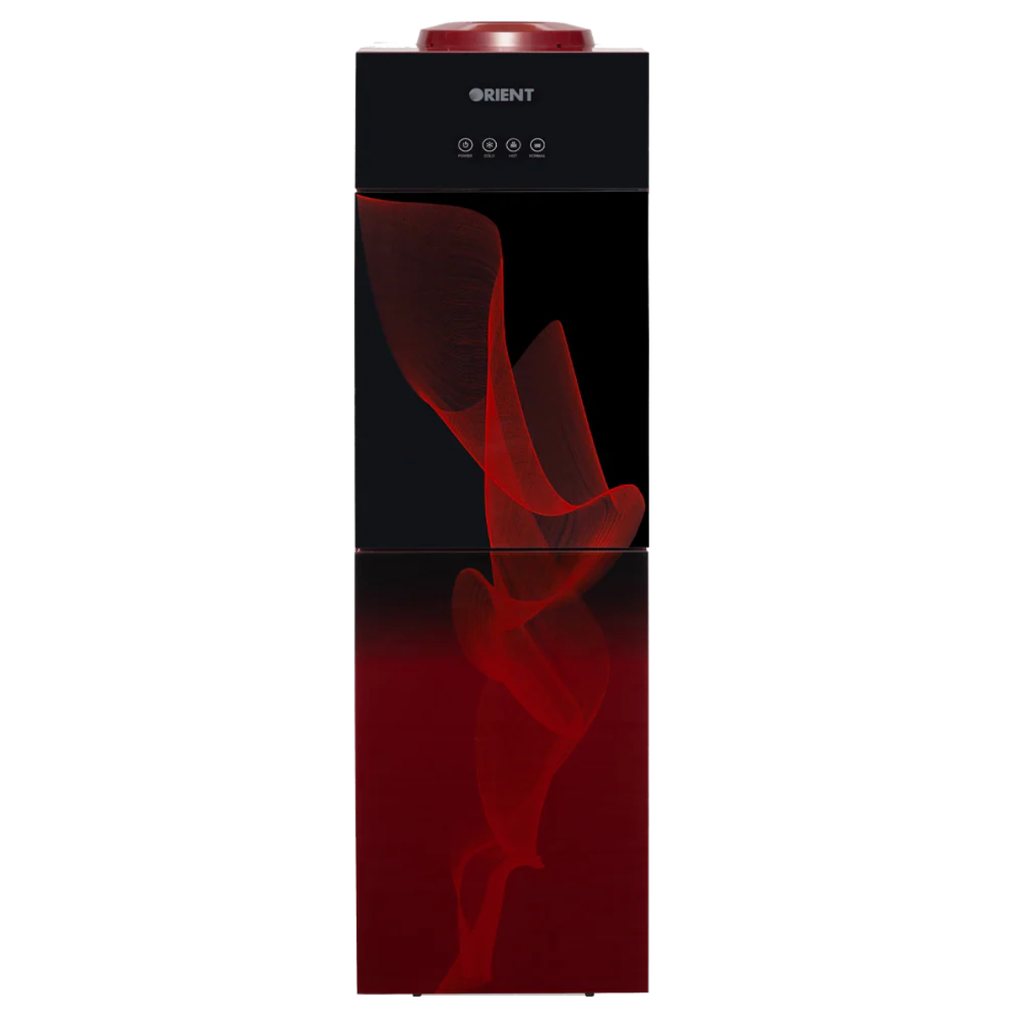 Crystal 3 Taps Red Glass Door Water Dispenser