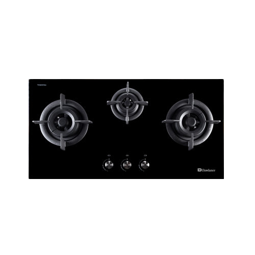 DAWLANCE DHG 390 BN Gas Hob: 3 Burners, Stainless Steel Finish, High Efficiency