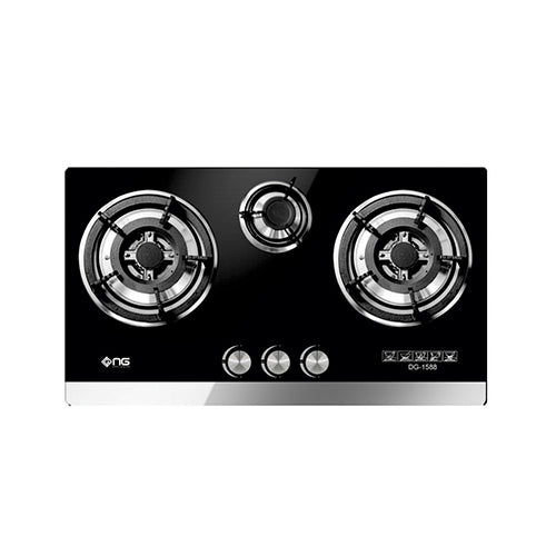 NASGAS DG-GN3 Kitchen Hob Fully Tempered Glass Top, Triple-burner Configuration, Enhanced Safety Features For Sleek Design And Durability