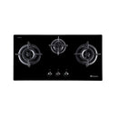 Dawlance DHG 390 BN A Built-In Hob,  built-in hob offers a high-efficiency triple-burner configuration, a sleek design, and advanced safety features, making it a versatile and reliable addition to contemporary kitchens