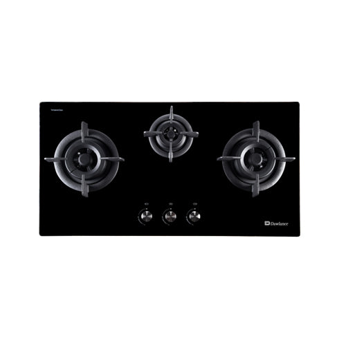 Dawlance DHG 390 BN A Built-In Hob,  built-in hob offers a high-efficiency triple-burner configuration, a sleek design, and advanced safety features, making it a versatile and reliable addition to contemporary kitchens