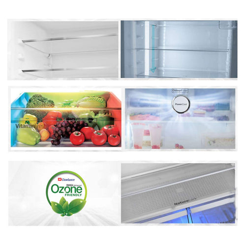 DAWLANCE 91999 Avante Noir Red Double Door Refrigerator: Bright LED Lighting in Freezer, Efficient & Even Illumination, Enhanced Durability