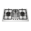 Delite G900B | 3 Burner Steel Built-In Gas Hob