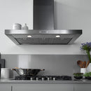 FRANKE TIBER 90 XS (HOOD)  Tiber Series With Satin Stainless Steel Finish With A Power Of 200 W, Soft Touch Control, Led Lighting, Max Flow