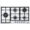 FRANKE 905 4G TC XS C Gas Hob (90cm): Powerful and Versatile Stainless Steel Cooktop with 5 Burners, Including Triple Crown, Rapid, and Semirapid Functions