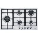 FRANKE 905 4G TC XS C Gas Hob (90cm): Powerful and Versatile Stainless Steel Cooktop with 5 Burners, Including Triple Crown, Rapid, and Semirapid Functions