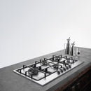 FRANKE 905 4G TC XS C Gas Hob (90cm): Powerful and Versatile Stainless Steel Cooktop with 5 Burners, Including Triple Crown, Rapid, and Semirapid Functions