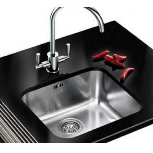 Franke SVX 110-40 satin stainless steel sink is equipped with 1 bowl with a depth of 190 mm and drain assembly. Strong and robust  40x40 Cm.