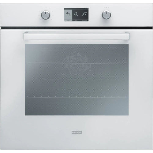 The Franke electric oven CR 982 M WH DCT TFT of the White Crystal line DCT mirror white finish is equipped with electronic programmer with color TFT display Energy Class A ++. Base 60. Volume 74 liters