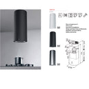 FRANKE FTU PLUS 3707 I BK Island Hood with Energy Class and Mounting Width of 37 cm, Matte Black NCS Design, Push-button Control, 3 Extraction Power Levels Including Intensive Slots.