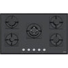 FRANKE FHNS 905 4G TC BK C Gas Hob - Black Glass: Sleek and Spacious 5-Burner Cooktop with 860x520 mm Dimensions and 830x490 mm Built-in Hole