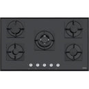 FRANKE FHNS 905 4G TC BK C Gas Hob - Black Glass: Sleek and Spacious 5-Burner Cooktop with 860x520 mm Dimensions and 830x490 mm Built-in Hole