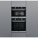 FRANKE FSM 86 HE XS Multifunction Electric Oven, Featuring Satin Stainless Steel / Black Crystal Finish from the Smart Collection, Boasts a Capacity of 71 Liters with Hydrolytic Cleaning