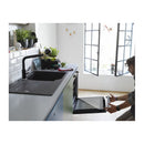 FRANKE FSM 86 HE XS Multifunction Electric Oven, Featuring Satin Stainless Steel / Black Crystal Finish from the Smart Collection, Boasts a Capacity of 71 Liters with Hydrolytic Cleaning