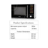 DAWLANCE  DW-131-HP Cooking Series Black 30-Ltr Microwave Oven with Grill, 220-240V/1000W MWO/900 Watts Grill, Capacity: 30 Ltr, Digital Control Panel, Turntable Glass Door.