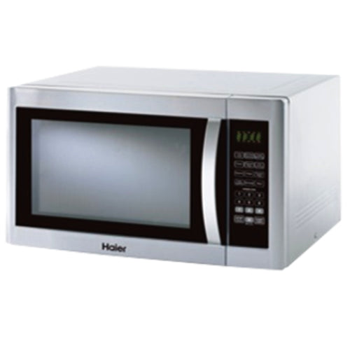 Haier HMN-45200ESD MICROWAVE OVEN:  45 Liter (Grill/Cooking) Silver and Black
