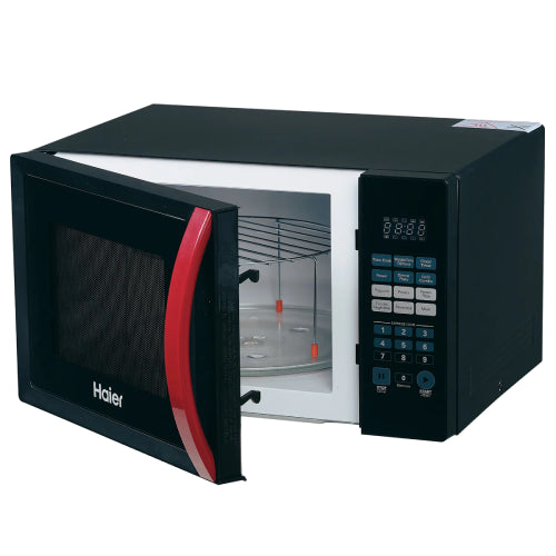 HAIER HMN-36100EGB :Red Ribbon Series Grill Capacity 42L, 34 Built-in Recipes, Digital Control Panel with LED Display, Time/Weight Defrost, Microwave Output.