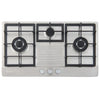 CANON KITCHEN & APP CHK-333S HOB 3 Burners, 304 S.S Panel, 2 Big and 1 Small Sabaf Burners, Cast Iron Grill, Brass Valves, 860X500mm.