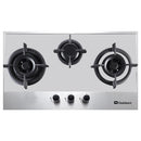 DAWLANCE DHM 370 SN A Built-in Hob: Auto Ignition, Spacious Design for Big Pots, Powerful Wok Burner, Easy to Clean & Scratch-Resistant Surface, Double Gas Inlet