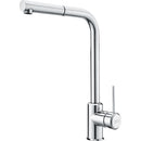 FRANKE Sirius Side-Chrome/Stone G Kitchen Sink Tap with Pull-Out Spout: Classic Chrome-plated Design Perfect for Stainless Steel Sinks