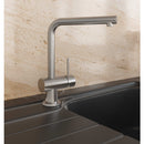 FRANKE Sirius Side-Chrome/Stone G Kitchen Sink Tap with Pull-Out Spout: Classic Chrome-plated Design Perfect for Stainless Steel Sinks