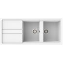 BIMAX 001 B (GRANITE SINK) Dimensions Of The Sink 50 X 116 Cm  Bimax Black Granite Sink Bg 001 Installation Type Built-in Number Of Hips Two Big Hips Sink Design Super Fantasy Appearance Granite