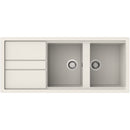 BIMAX 001 B (GRANITE SINK) Dimensions Of The Sink 50 X 116 Cm  Bimax Black Granite Sink Bg 001 Installation Type Built-in Number Of Hips Two Big Hips Sink Design Super Fantasy Appearance Granite