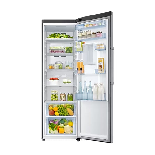 SAMSUNG RR39M73107F SIDE BY SIDE REF Upright Refrigerator with Digital Inverter Technology, 375 L Large capacity in cabinet fit. Has a large capacity, but in a Cabinet