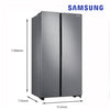 SAMSUNG RS62R5001M9 Side by Side Refrigerator Keeps Food Fresh For Longer & Energy-efficient Technology Saves 50% Of Energy .