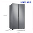 SAMSUNG RS62R5001M9 Side by Side Refrigerator Keeps Food Fresh For Longer & Energy-efficient Technology Saves 50% Of Energy .