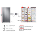 SAMSUNG RS62R5001M9 Side by Side Refrigerator Keeps Food Fresh For Longer & Energy-efficient Technology Saves 50% Of Energy .