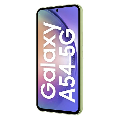 SAMSUNG A54 8/256 GREEN With a premium glass finish clean camera layout and energizing colorways Galaxy A54 5G wears the Awesome identity on a seamless and graceful frame Color .