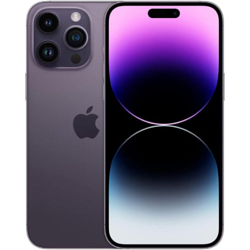 Apple iPhone 14 Pro Max 256GB in Deep Purple Gold Silver and Space Black Powerful A16 Bionic 6.7-inch Super Retina XDR display featuring Always-On & ProMotion Dynamic Island a magical new way to interact with iPhone. 48MP Main camera