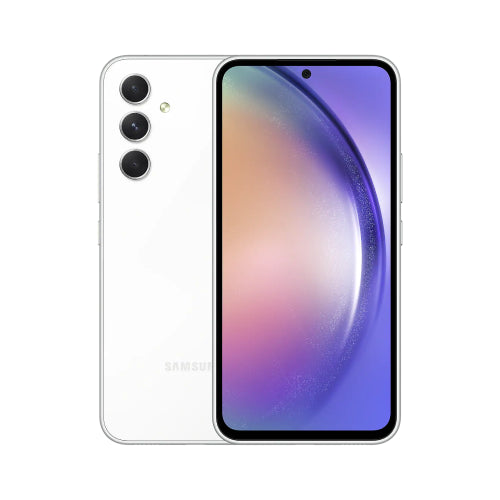 SAMSUNG GALAXY A54 8GB/256GB With a premium glass finish, clean camera layout and energizing colorways Galaxy A54 5G wears the Awesome identity on a seamless and graceful frame.