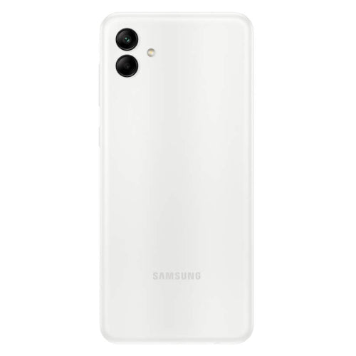 SAMSUNG A044GB/64GB WHITE  Build OS Android 12 OS upgradable to Android 13 UI One UI Core 5.0 Dimensions 164.4 x 76.3 x 9.1 mm Weight 192 g SIM Dual Sim  More display means more room to play Minimal look quality design Awesome 50MP Camera