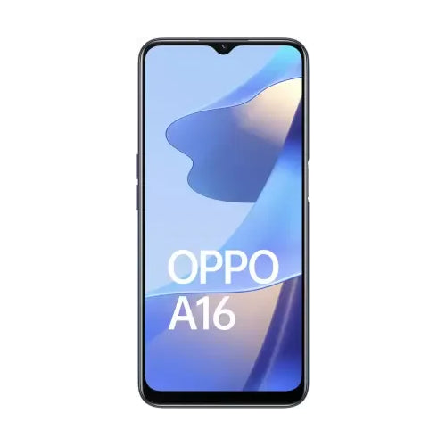 OPPO A16 4/64GB BLACK Fingerprint-proof frosted matte finish Crystal Black Put this glossy black 4 Dazzling Mode is only supported on the 4GB+64GB version