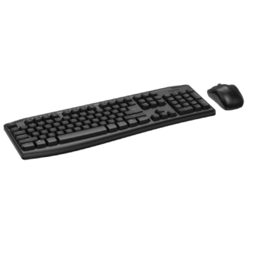 RAPOO X1800PRO BLACK W/L KEYBOARD MOUSE This wireless combo comprising a keyboard and optical mouse transmits using the proven 2.4 GHz Reliable 2.4 GHz wireless connection Spill resistant Keyboard Design 1000 DPI optical mouse Up to 12 months battery life