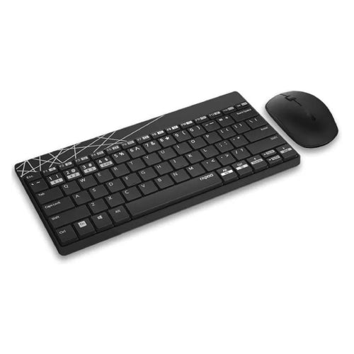 RAPOO 8000M BLACK BLUETOOTH SET KEYBOARD MOUSE Reliable multi-mode wireless connection: connect via Bluetooth 3.0, 4.0 and 2.4 GHz Connect to multiple devices Switch among connected devices in one click Compact light.