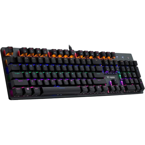 RAPOO V500SE Wired Gaming Keyboard RGB Dust and Water Resistance Backlit Gaming Keyboard for Windows PC Gamers (Black)