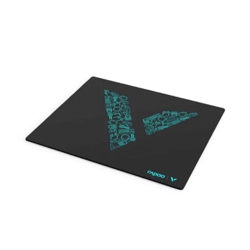 RAPOO V1 BLACK GAMING MOUSE PAD Anti-skid bottom design Smooth woven fabric provides good control interface Robust-textured, wear-resistant and scratch-resistant Dirt-resistant and easy to clean Delicately overlocked edge for durable use