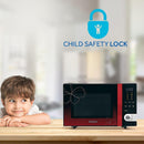 HAIER-MWO 32100EGB: Touch Panel Microwave with 1000W Grill Power and Steam Function