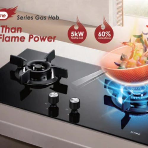FOTILE GHG 78312 HOB More Than High Flame Power Utilizing 6 Core Technologies, FOTILE Super Flame has not only the superior 5kW heat load.