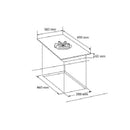 FOTILE D12B HOB Tempered glass panel Flame failure device (FFD) Burner power 3.8KW Weight 30 kg Material Glass Finish Hob Burners 1