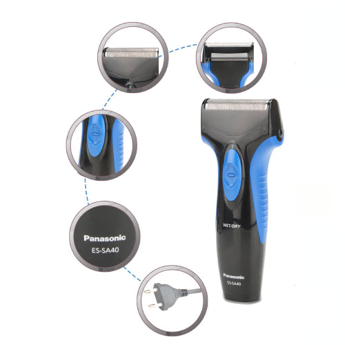 ESSA40 PANASONIC SHAVER, WET & DRY, EGRONOMIC DESIGN, SINGLE BLADE, RECHARGEABLE