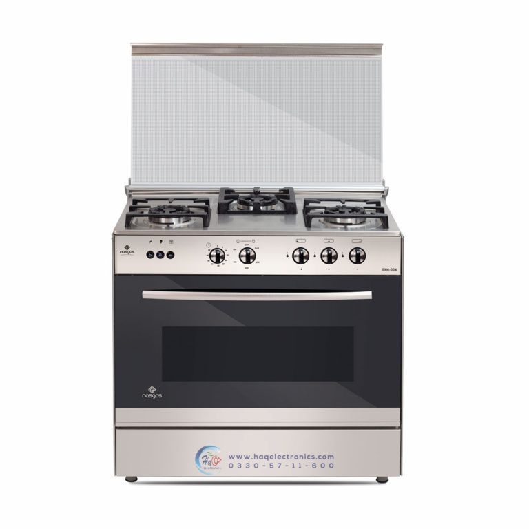NASGAS EXM-334 (Single Door),Tempered Glass Triple Burner Stove Hob with Heavy Cast Iron Nonstick Trivets for Superior Cooking Experience.