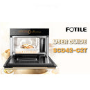 FOTILE SCD42-CT2, Luxurious Steam Built-In Oven with Illuminated Touch Control and Coffee Tempered Glass